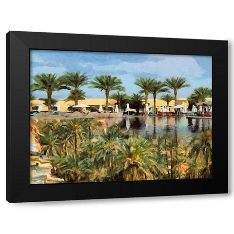 Arabic Landscape IV Black Modern Wood Framed Art Print by Medeiros, Celito