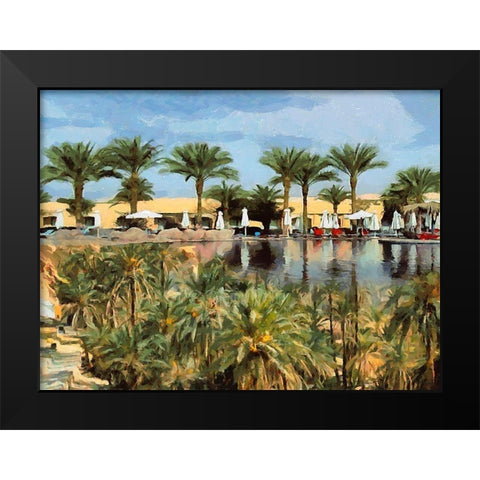 Arabic Landscape IV Black Modern Wood Framed Art Print by Medeiros, Celito