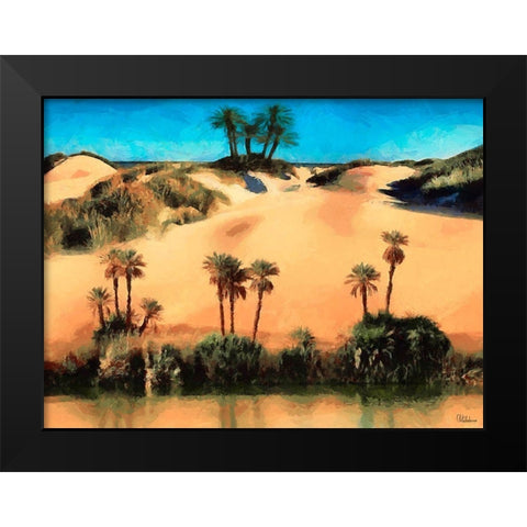 Arabic Landscape VII Black Modern Wood Framed Art Print by Medeiros, Celito