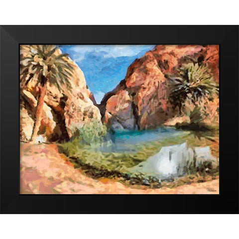 Arabic Landscape VIII Black Modern Wood Framed Art Print by Medeiros, Celito