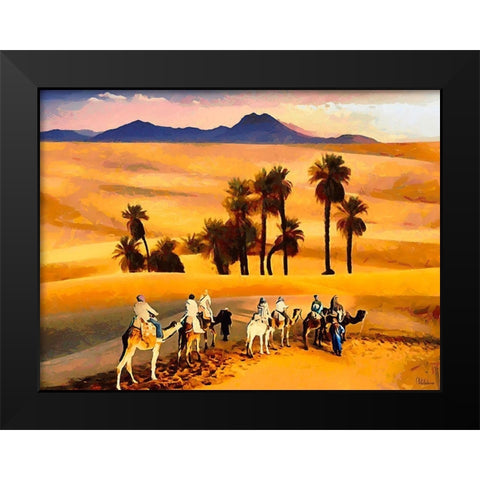 Arabic Landscape IX Black Modern Wood Framed Art Print by Medeiros, Celito