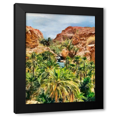 Arabic Landscape XI Black Modern Wood Framed Art Print with Double Matting by Medeiros, Celito