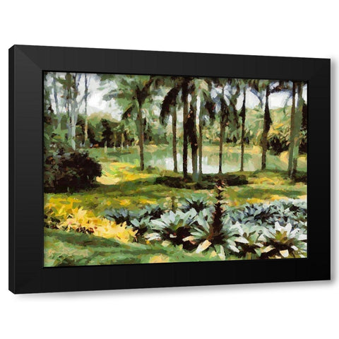 Lake in Tropical Garden XVII Black Modern Wood Framed Art Print by Medeiros, Celito