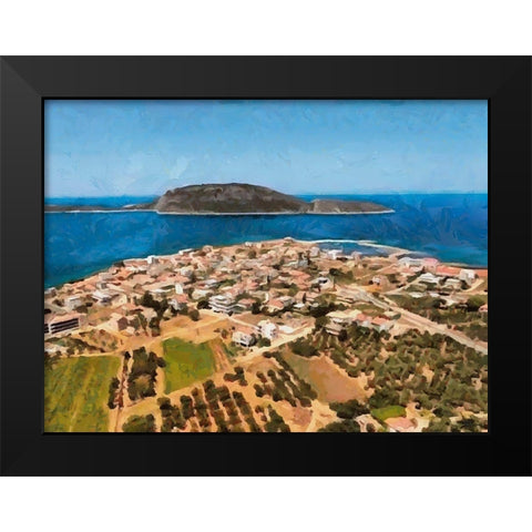 Blue Sea II Black Modern Wood Framed Art Print by Medeiros, Celito