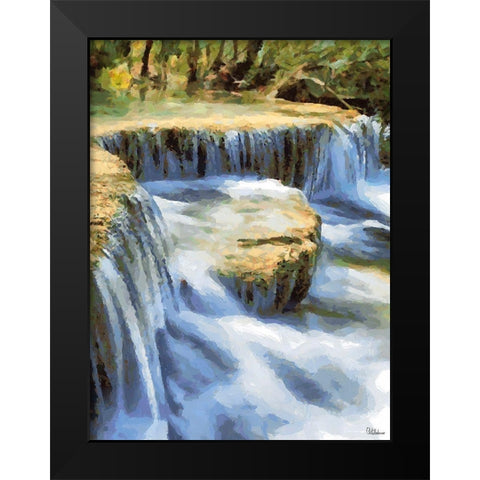 Small Watterfall Black Modern Wood Framed Art Print by Medeiros, Celito