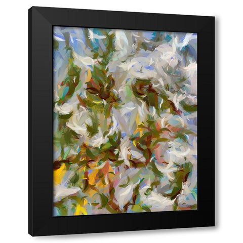 Abstract IV Black Modern Wood Framed Art Print with Double Matting by Medeiros, Celito