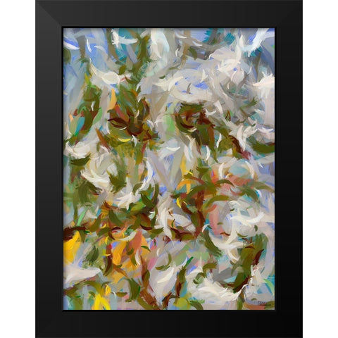 Abstract IV Black Modern Wood Framed Art Print by Medeiros, Celito