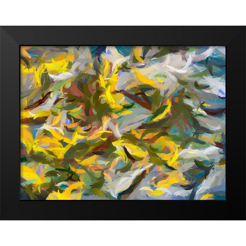 Abstract V Black Modern Wood Framed Art Print by Medeiros, Celito