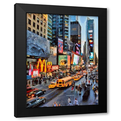 My lovely New York XI Black Modern Wood Framed Art Print with Double Matting by Medeiros, Celito