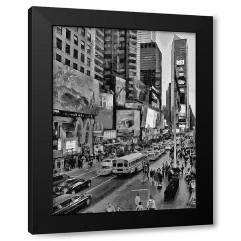 My lovely New York XI Black Modern Wood Framed Art Print with Double Matting by Medeiros, Celito