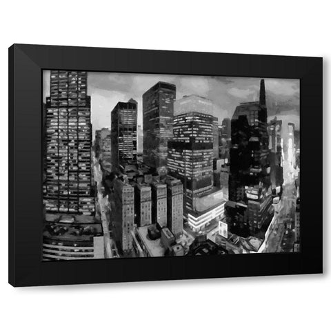 My lovely New York XIV Black Modern Wood Framed Art Print with Double Matting by Medeiros, Celito