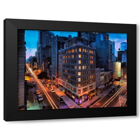 My lovely New York XVII Black Modern Wood Framed Art Print with Double Matting by Medeiros, Celito