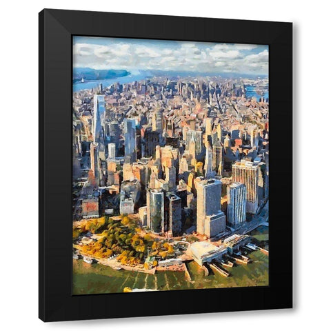 My lovely New York XIX Black Modern Wood Framed Art Print by Medeiros, Celito