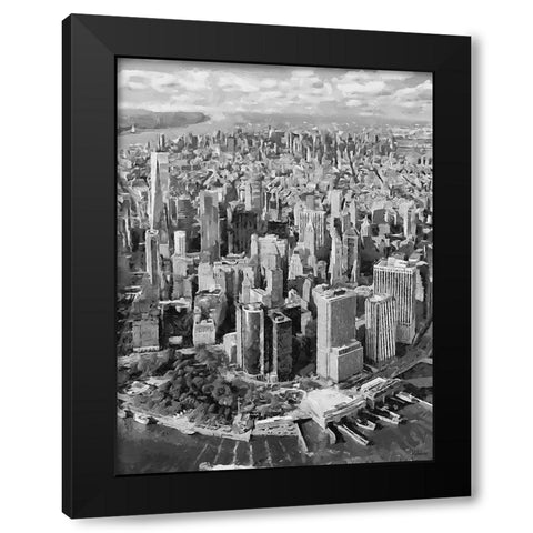 My lovely New York XIX Black Modern Wood Framed Art Print with Double Matting by Medeiros, Celito