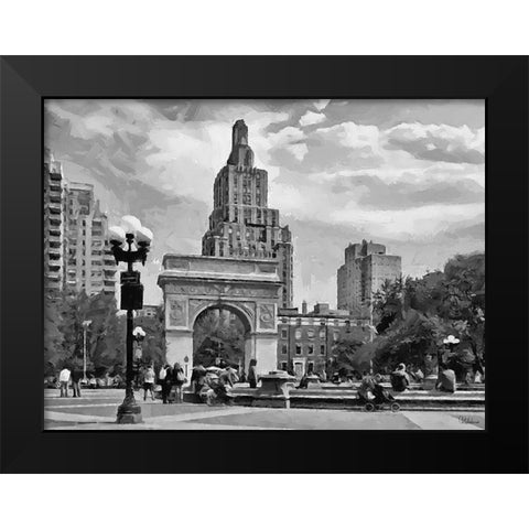 My lovely New York XXIII Black Modern Wood Framed Art Print by Medeiros, Celito