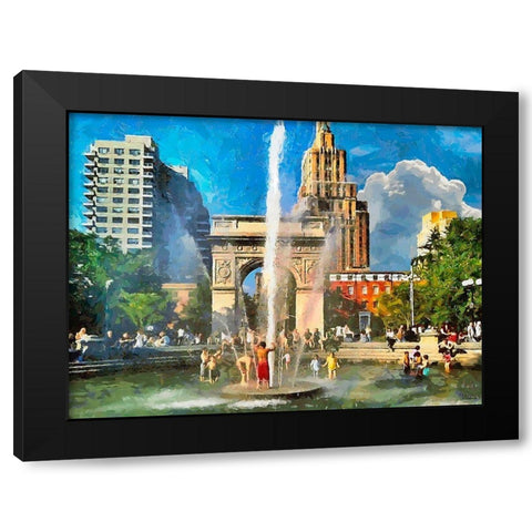 My lovely New York XXIV Black Modern Wood Framed Art Print by Medeiros, Celito