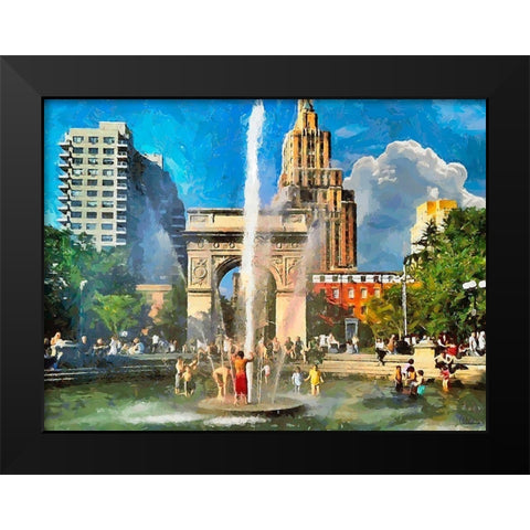 My lovely New York XXIV Black Modern Wood Framed Art Print by Medeiros, Celito