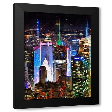 My lovely New York XXX Black Modern Wood Framed Art Print with Double Matting by Medeiros, Celito