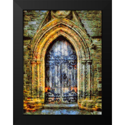 Door Collection III Black Modern Wood Framed Art Print by Medeiros, Celito