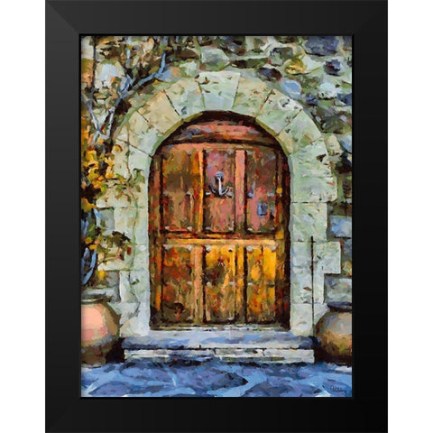 Door Collection V Black Modern Wood Framed Art Print by Medeiros, Celito