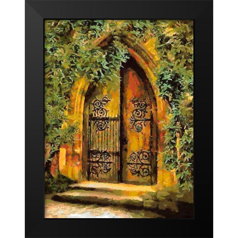 Door Collection VII Black Modern Wood Framed Art Print by Medeiros, Celito