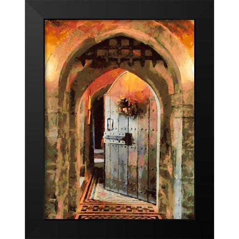 Door Collection XV Black Modern Wood Framed Art Print by Medeiros, Celito