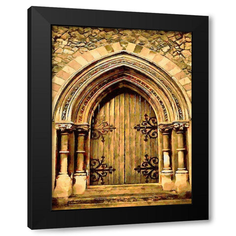 Door Collection XVI Black Modern Wood Framed Art Print by Medeiros, Celito