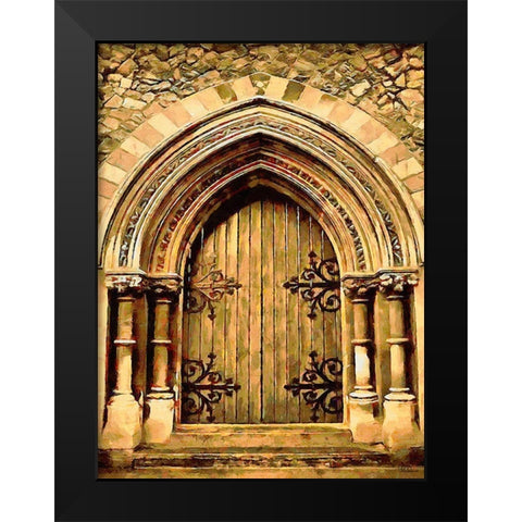 Door Collection XVI Black Modern Wood Framed Art Print by Medeiros, Celito
