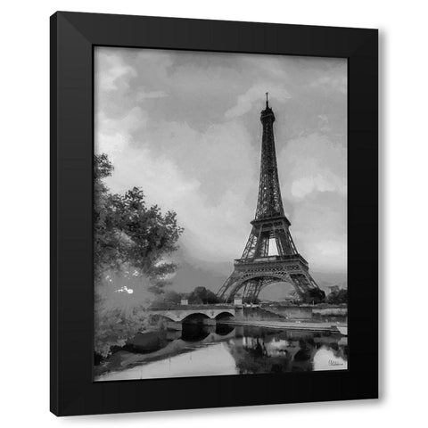 Eiffel Tower by Sunset I Black Modern Wood Framed Art Print with Double Matting by Medeiros, Celito