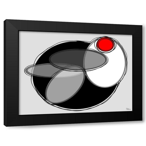 Black, white and Red IV Black Modern Wood Framed Art Print with Double Matting by Medeiros, Celito
