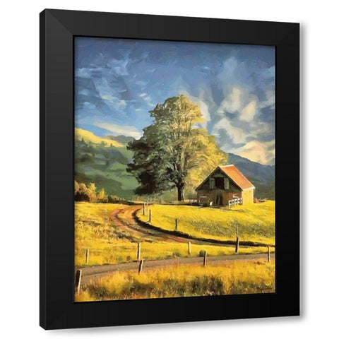 A Big Tree Black Modern Wood Framed Art Print with Double Matting by Medeiros, Celito