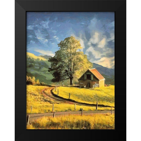 A Big Tree Black Modern Wood Framed Art Print by Medeiros, Celito