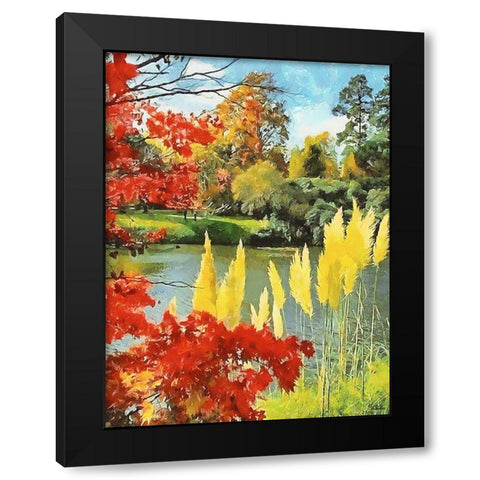 Colorful Autumn Black Modern Wood Framed Art Print with Double Matting by Medeiros, Celito