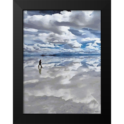 Walk between Salt and Sky - Diptych A Black Modern Wood Framed Art Print by Medeiros, Celito