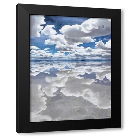 Walk between Salt and Sky - Diptych B Black Modern Wood Framed Art Print with Double Matting by Medeiros, Celito