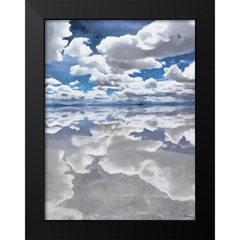 Walk between Salt and Sky - Diptych B Black Modern Wood Framed Art Print by Medeiros, Celito