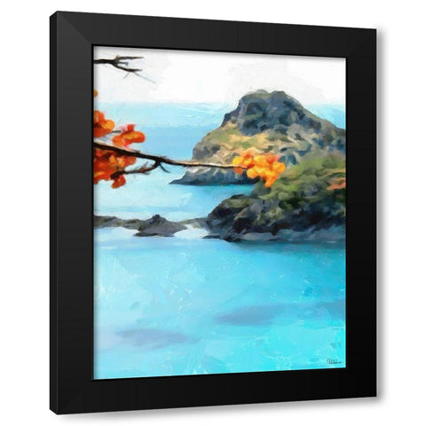 Bay with Rocks - Diptych A Black Modern Wood Framed Art Print with Double Matting by Medeiros, Celito
