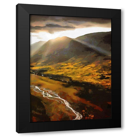 Beautiful Sunrise - Diptych B Black Modern Wood Framed Art Print with Double Matting by Medeiros, Celito