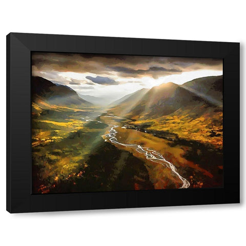Beautiful Sunrise Black Modern Wood Framed Art Print by Medeiros, Celito