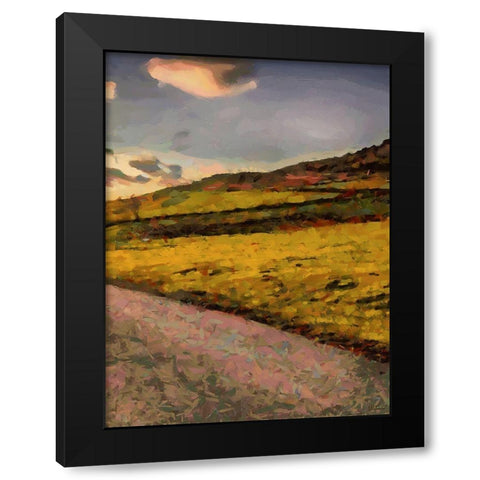 Sunset Road - Diptych B Black Modern Wood Framed Art Print by Medeiros, Celito