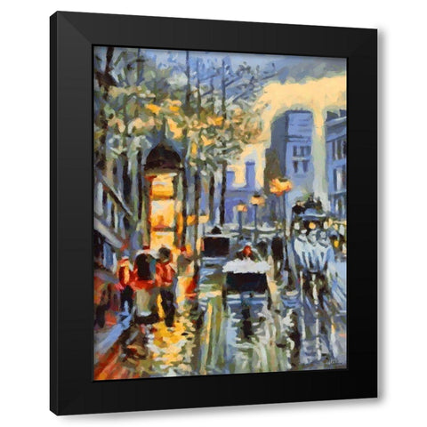 France long time ago III Black Modern Wood Framed Art Print by Medeiros, Celito