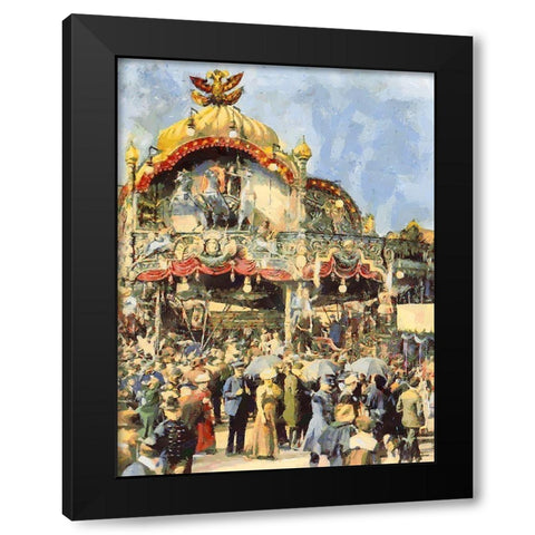 France long time ago IV Black Modern Wood Framed Art Print by Medeiros, Celito