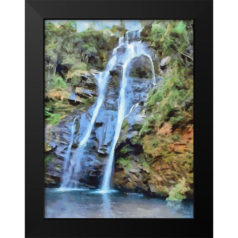 Watterfall Black Modern Wood Framed Art Print by Medeiros, Celito