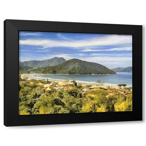 Silent Bay Black Modern Wood Framed Art Print with Double Matting by Medeiros, Celito