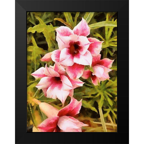 Spring Floral Variations XIV Black Modern Wood Framed Art Print by Medeiros, Celito