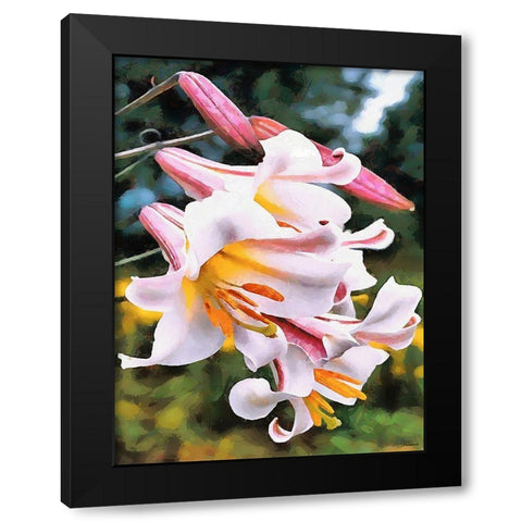 Spring Floral Variations XVII Black Modern Wood Framed Art Print with Double Matting by Medeiros, Celito