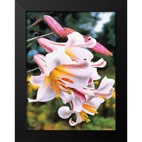 Spring Floral Variations XVII Black Modern Wood Framed Art Print by Medeiros, Celito