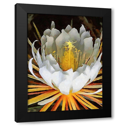 Spring Floral Variations XXI Black Modern Wood Framed Art Print with Double Matting by Medeiros, Celito