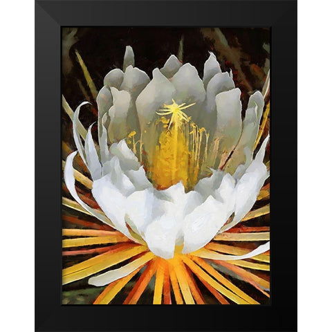 Spring Floral Variations XXI Black Modern Wood Framed Art Print by Medeiros, Celito