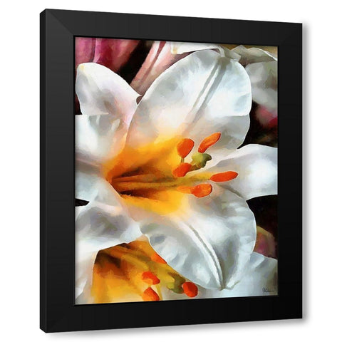 Spring Floral Variations XXIV Black Modern Wood Framed Art Print with Double Matting by Medeiros, Celito